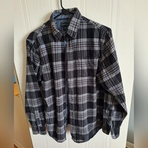 Black Plaid Men's Shirt